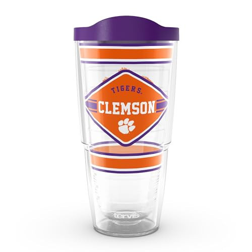 Tervis Clemson Tigers - First String Made in USA Double Walled Insulated Tumbler Travel Cup Keeps Drinks Cold & Hot, 24oz, Classic | Amazon (US)