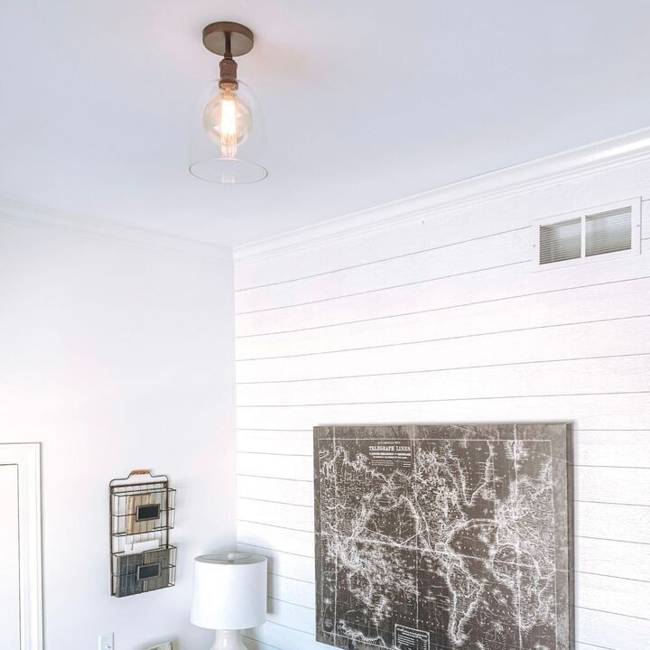 Alton Flush Mount with Chic Dome Glass, Bronze | Lights.com
