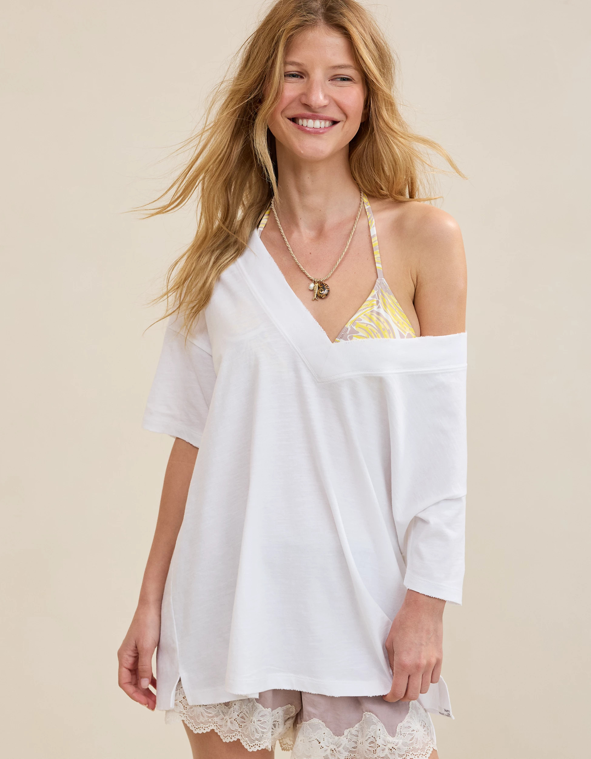 Aerie Basic V-Neck Boyfriend T-Shirt | Aerie