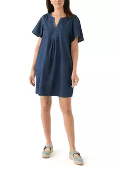 Crown & Ivy™ Women's Split Neck Printed Dress | Belk