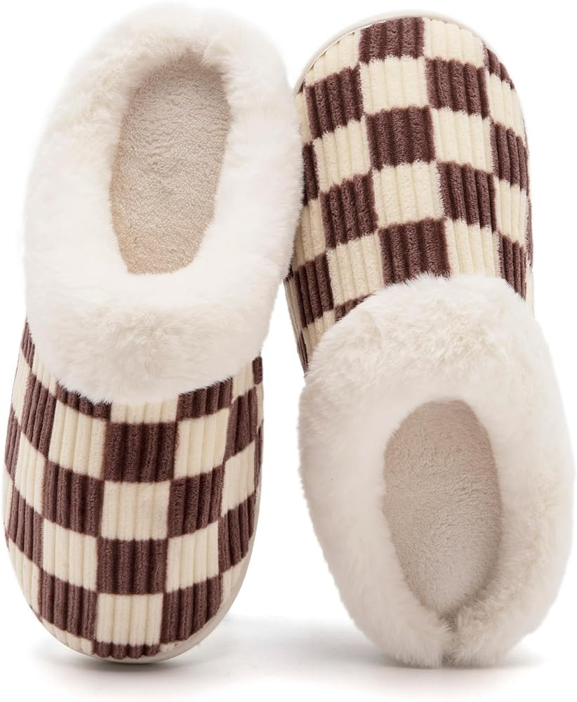 Guyarns House Slippers for Women,Fuzzy Mens Slippers,Casual House Shoes Memory Foam Womens Slippe... | Amazon (US)