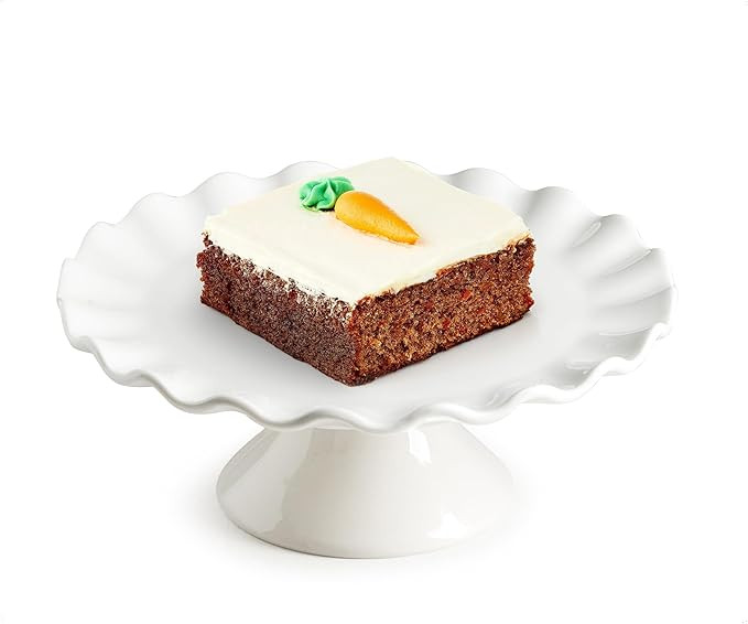 Small Cake Stand for Cupcakes, Donuts, 8 Inch Porcelain Cake Stand for Dessert Table, Vintage Cup... | Amazon (US)