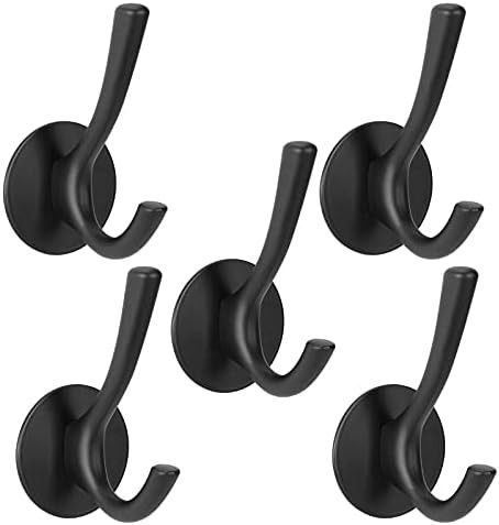 Adhesive Hooks Heavy Duty Towel Hooks for Bathrooms, Haidms 5Pack Bathroom Hooks for Towels Towel... | Amazon (US)