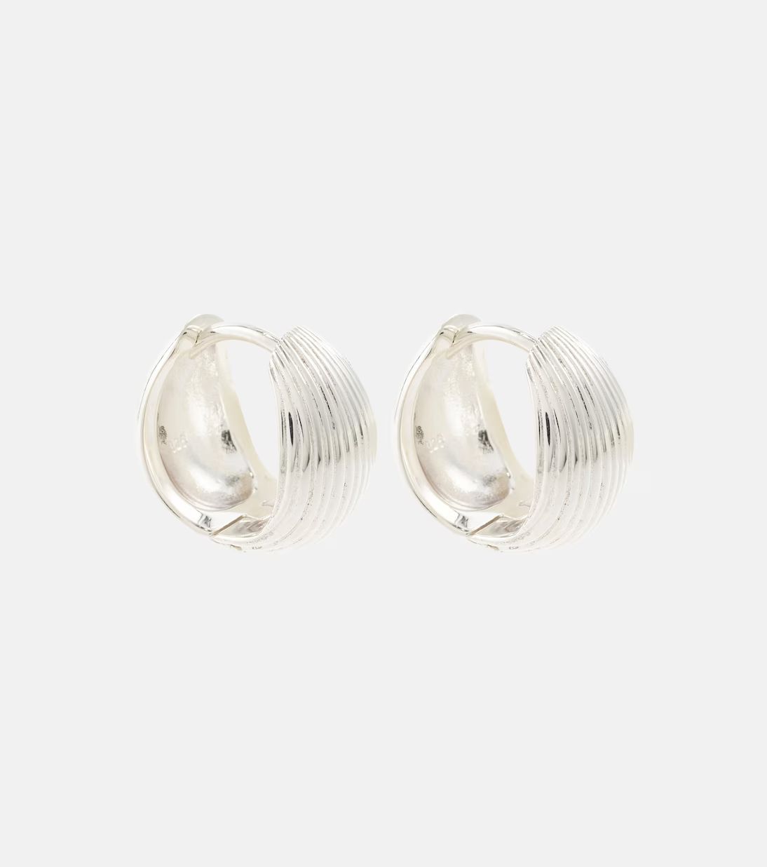 Reversible sterling silver hoop earrings | Mytheresa (US/CA)