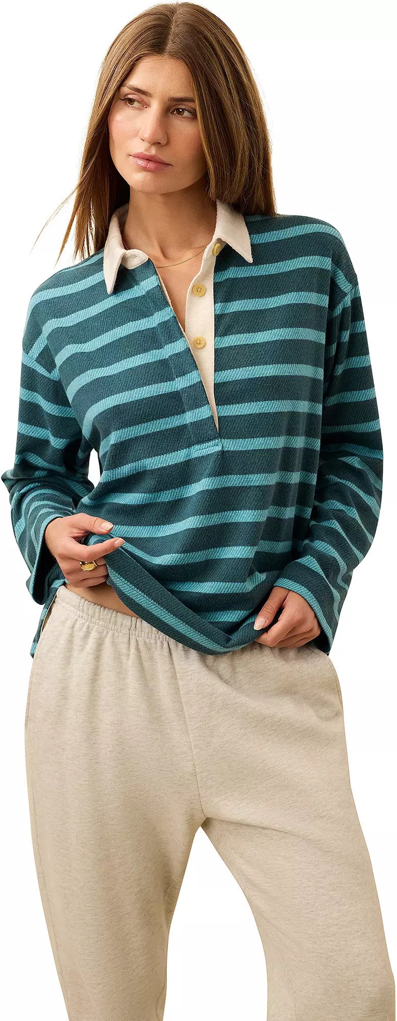 Faherty Women's Legend Sweater Rugby Popover Shirt | DICK'S Sporting Goods