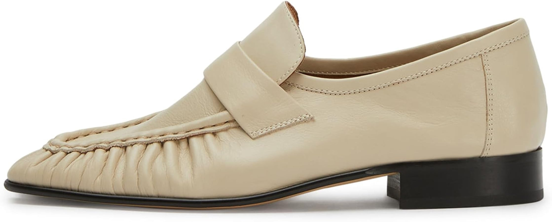 Loafers for Women Flat Shoes Chunky Heel Penny Loafers Round Toe Slip on Comfortable Dressy Shoes... | Amazon (US)