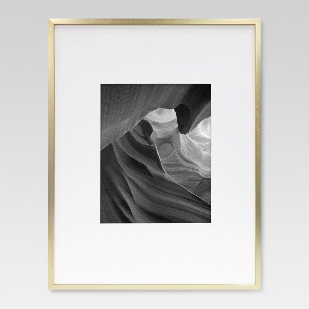 8""x10"" Metal Single Image Matted Frame Brass - Project 62, Gold | Target