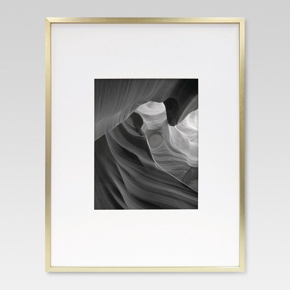Metal Single Image Matted Frame 8X10 - Brass - Project 62, Gold | Target