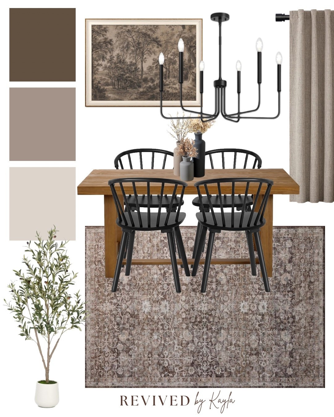 Brown and taupe dining room design mood board 🤎 Everything in this design is on sale for Amazon Black Friday! 

#diningroom #home #decor #homedesign #modern #cozy #traditional #neutral #homedecorideas #homeinspo #amazonhome #amazonfinds #homedecor #moodboard @amazon #amazon #ad #founditonamazon #winterfavorites2025 

#LTKHome #LTKFindsUnder50 #LTKFindsUnder100