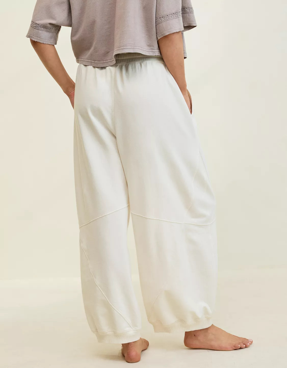 Aerie Baggy Barrel Leg Fleece Pant | Aerie