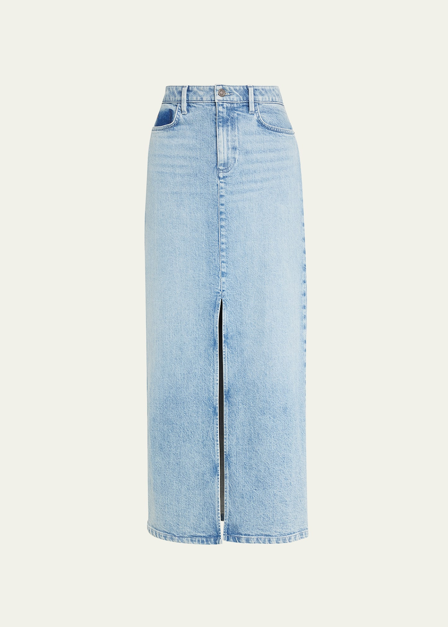 Lafayette 148 New York Front-Slit Denim Maxi Skirt | Bergdorf Goodman