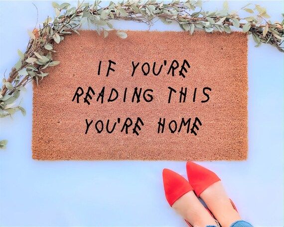 Reading This You're Home Doormat  Drake Inspired  Funny | Etsy | Etsy (US)
