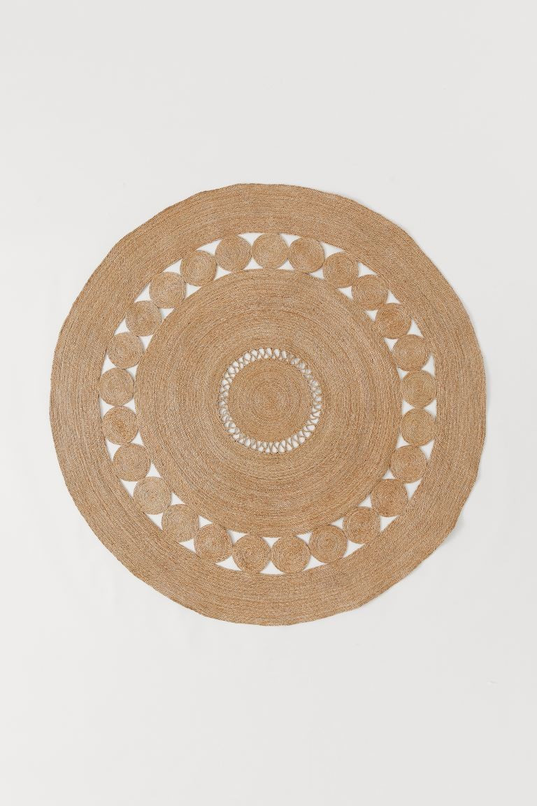 Perforated-patterned Jute Rug | H&M (US + CA)
