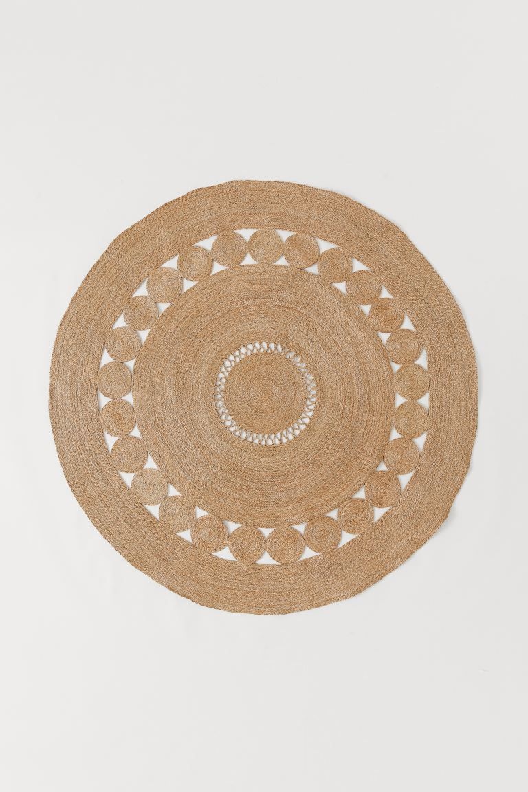 Perforated-patterned Jute Rug | H&M (US + CA)