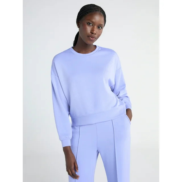 Scoop Women’s and Women’s Plus Ultimate ScubaKnit Crewneck Sweatshirt, Sizes XS-4X | Walmart (US)