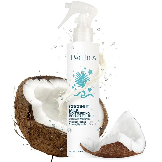 Pacifica Coconut Milk Hair Detangler Spray – Leave-In Conditioning Elixir for Tangle-Free Hair ... | Amazon (US)
