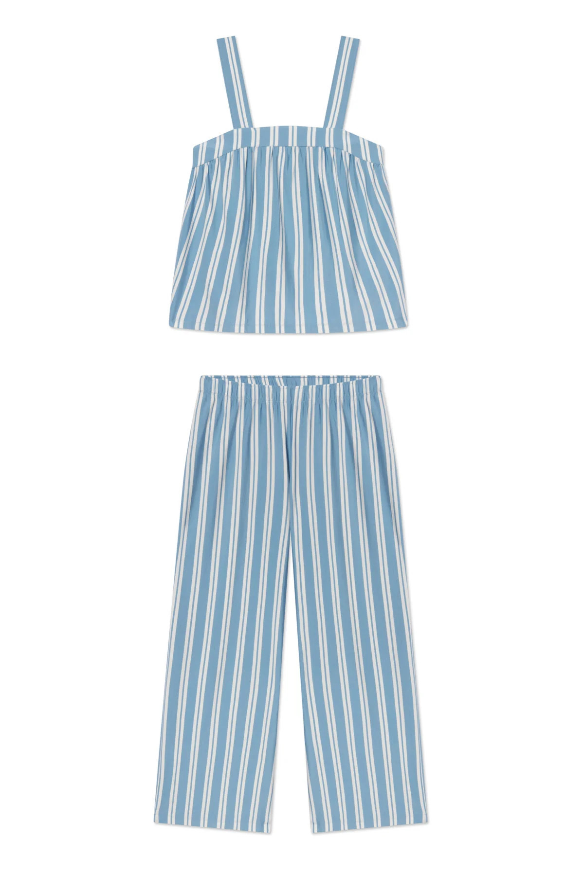 DreamModal™ Daydream Pants Set in Serene Blue Stripe | Lake Pajamas