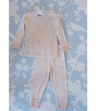 Edgehill Collection x The Broke Brooke Little Girls Harper Vintage Santa Pajama Set | Dillard's | Dillard's