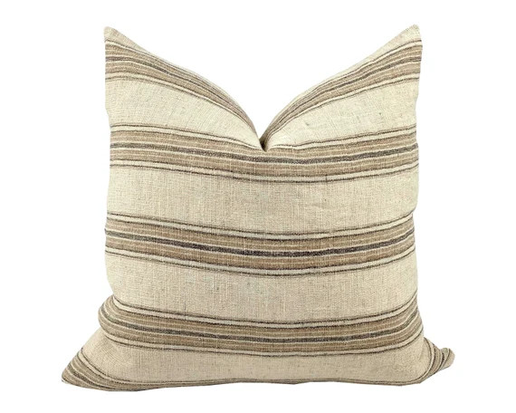 MAVIS  Designer Tan and Rust Wool Pillow Cover Handwoven | Etsy | Etsy (US)