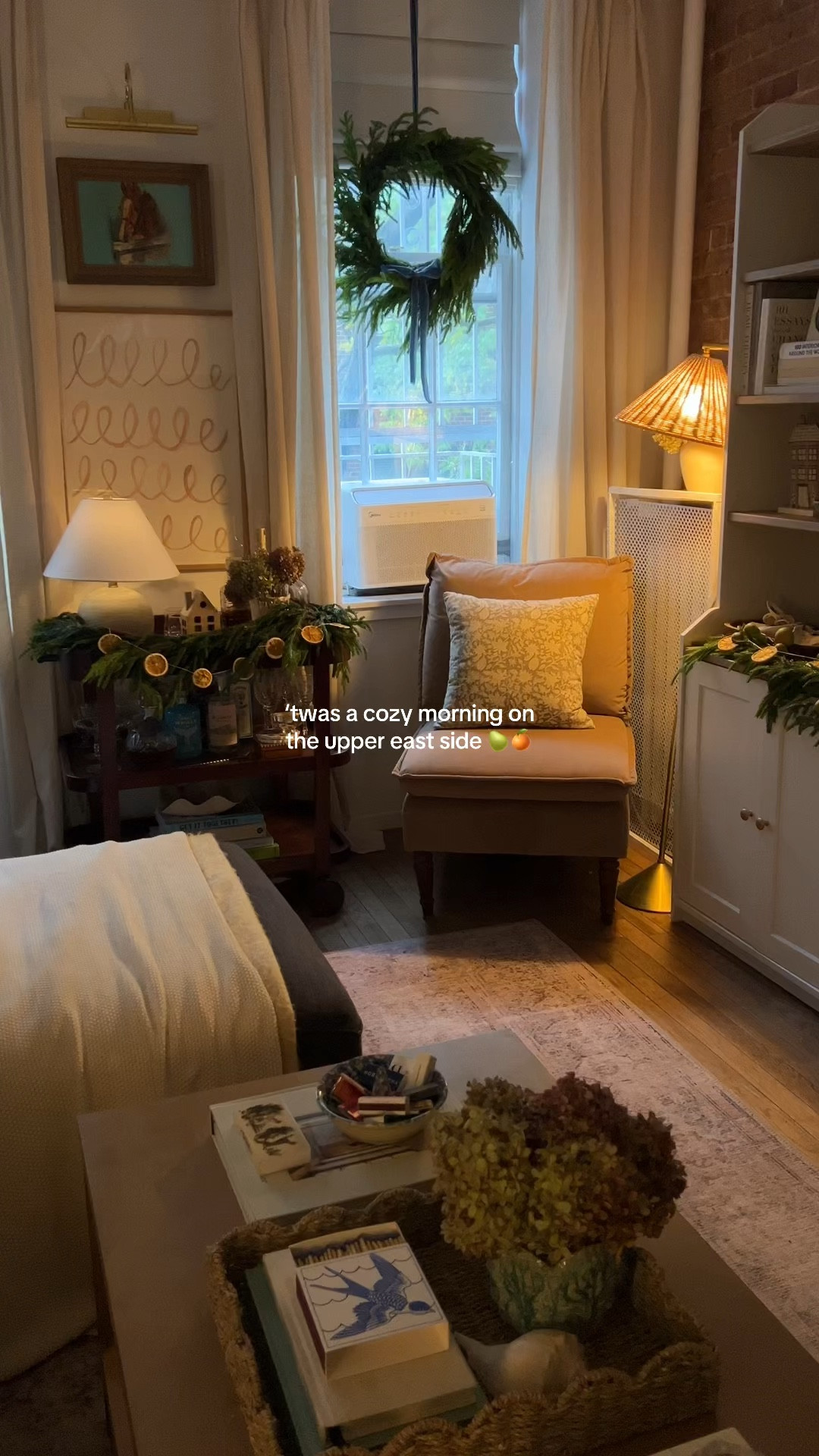 holiday decor going up this week! obsessed with this orange garland! 🍊🧡🍐 #homedecor #apartmentdecor #livingroominspo

#LTKHoliday #LTKGiftGuide #LTKHome