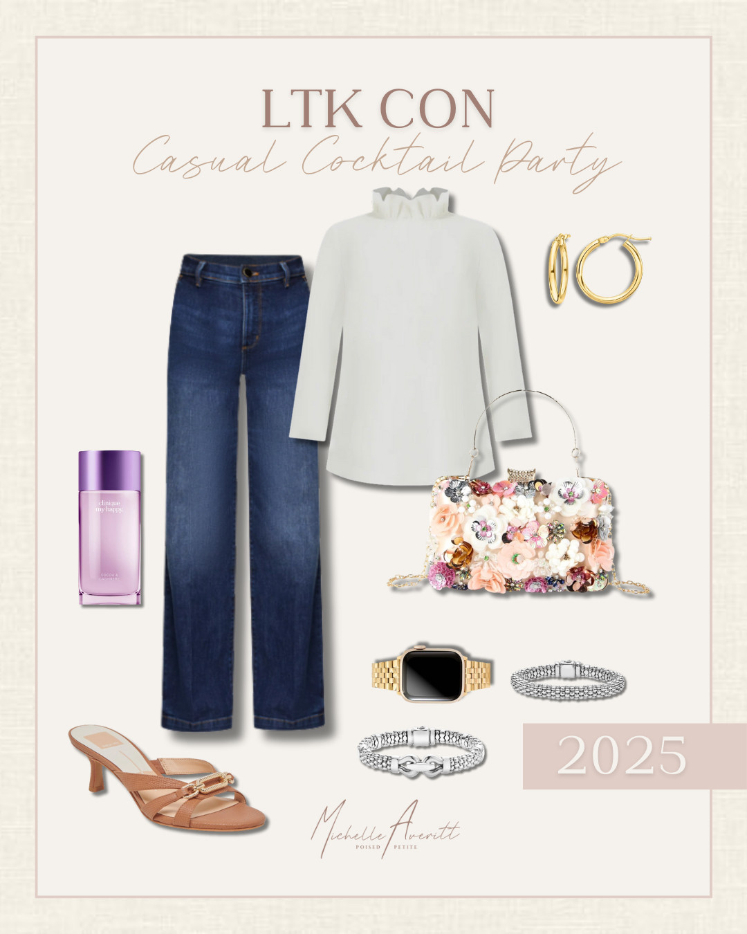 What I'm wearing at LTK Con 2025!

This look is for a casual evening cocktail party, the accessories help elevate my outfit without it looking over done.  

 #LTKCon #LTKPetite #LTKStyleTip