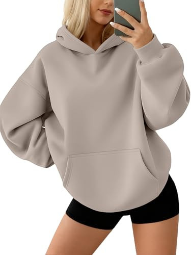 AUTOMET Hoodies for Women Oversized Sweatshirts Fall Fashion Outfits 2025 Pullover Fleece Casual Sweaters Winter Y2k Clothes CoffeeGrey S | Amazon (US)