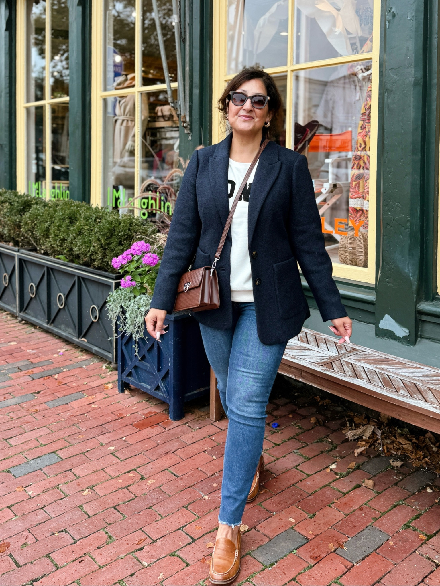 Blazer weather. BODEN. Loafers and sweatshirts. Fall weekend style . 

#LTKShoeCrush #LTKStyleTip #LTKSeasonal