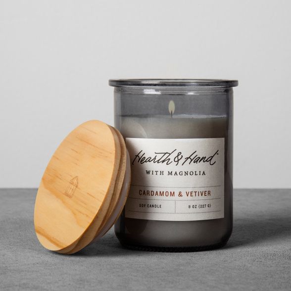 8oz Cardamom & Vetiver Lidded Jar Container Candle - Hearth & Hand™ with Magnolia | Target