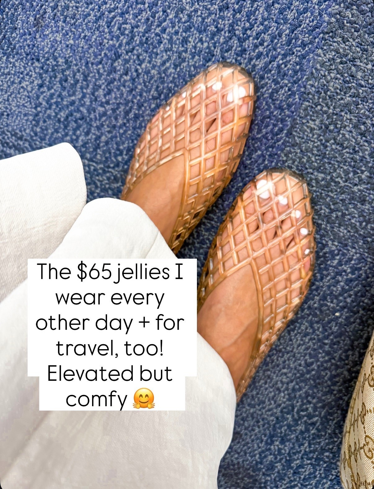 Love these jelly flats for spring and summer! Whole sizes only - I went down to a 6 and am usually a 6.5. Spring outfits. Summer outfits. Neutral outfits. Elevated casual outfits.

#LTKootd #LTKSeasonal #LTKTravel