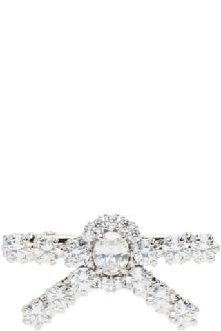 Silver YVMIN Edition Gem Bowknot Hair Clip | SSENSE