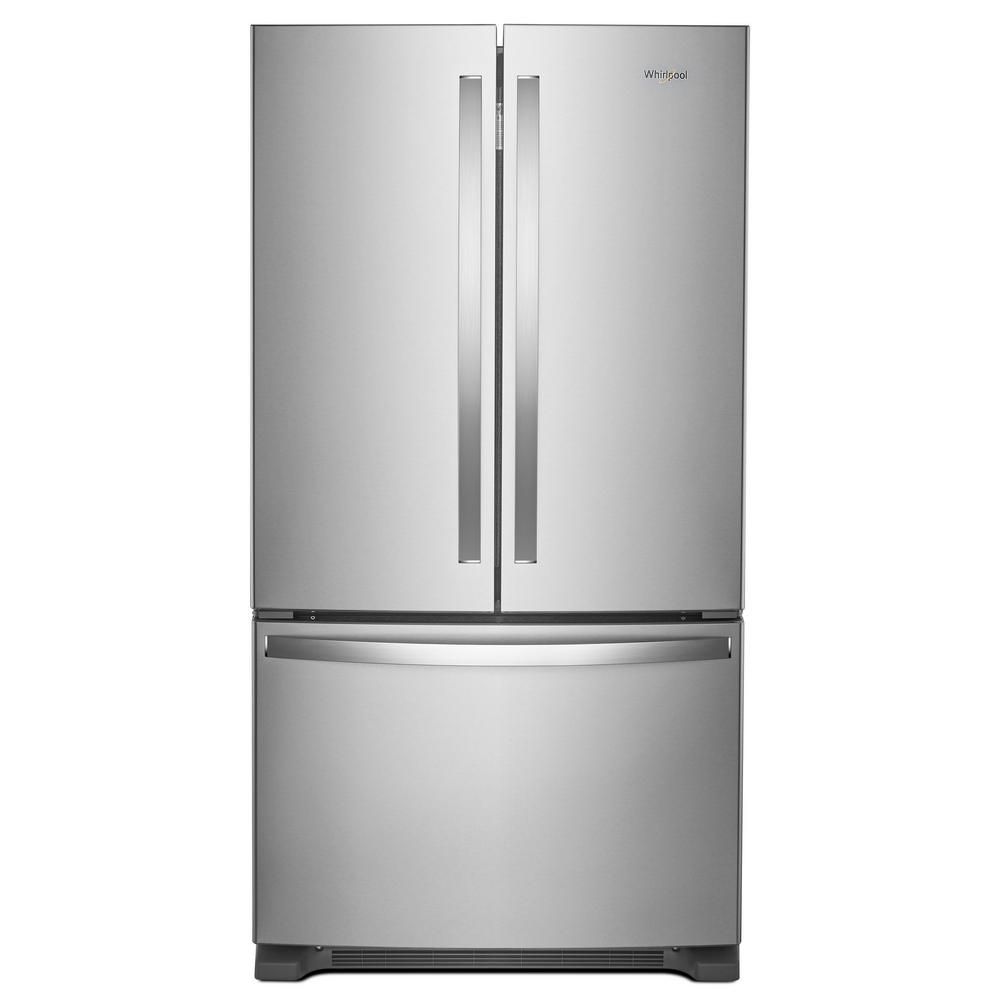 Whirlpool 25 cu. ft. French Door Refrigerator in Fingerprint Resistant Stainless Steel with Internal | The Home Depot