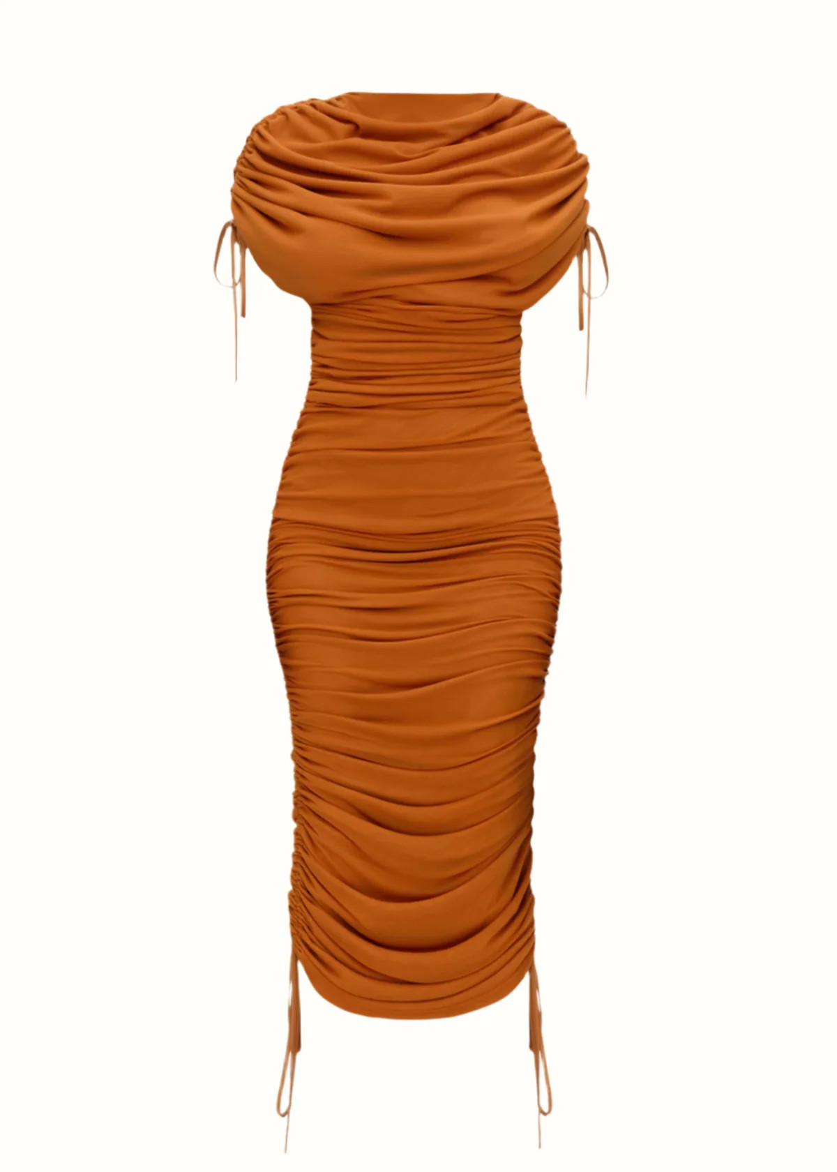 RATU MESH DRESS - CARAMEL | ANDREA IYAMAH