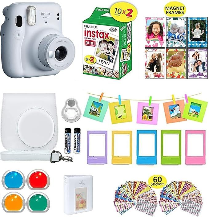 Fujifilm Instax Mini 11 Instant Camera Ice White + Shutter Carrying Case + Fuji Instax Film Value... | Amazon (US)