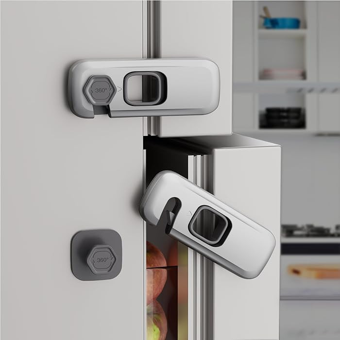 5 Pack Child Proof Refrigerator Lock, Baby Proofing Cabinet Locks, oven lock child safety, fridge... | Amazon (US)