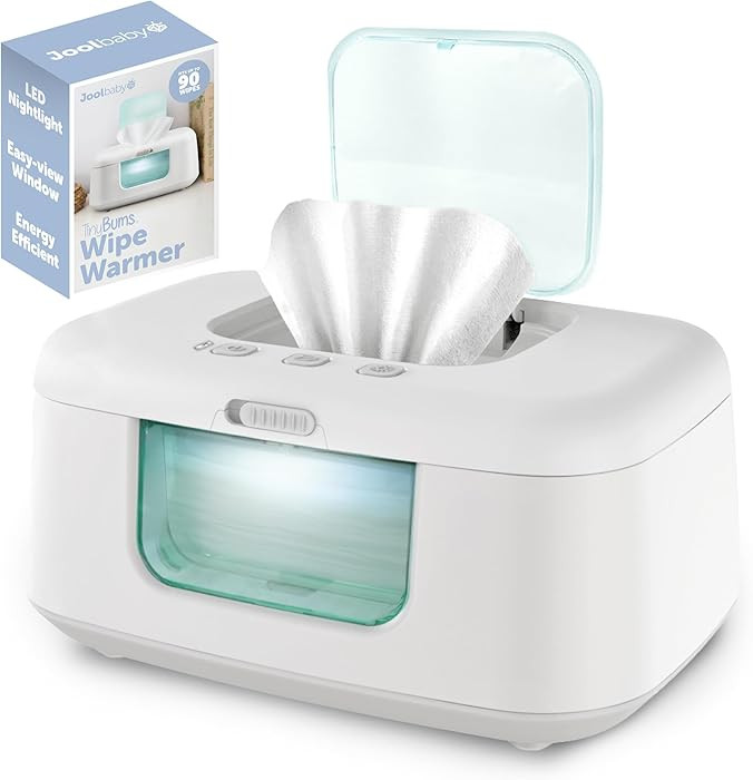 Jool Baby TinyBums Baby Wipe Warmer & Dispenser with LED Changing Light & On/Off Switch (Aqua) | Amazon (US)