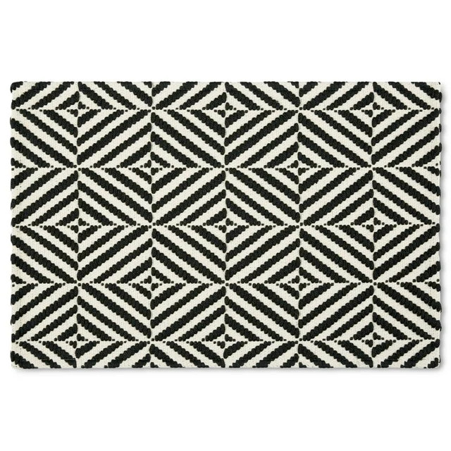 Mainstays Montana Woven Fabric Mat, 18"x27", Black, Available in Multiple Colors | Walmart (US)