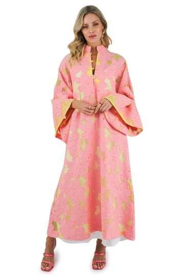 no. 901 pink + yellow net maxi caftan | La Vie Style House