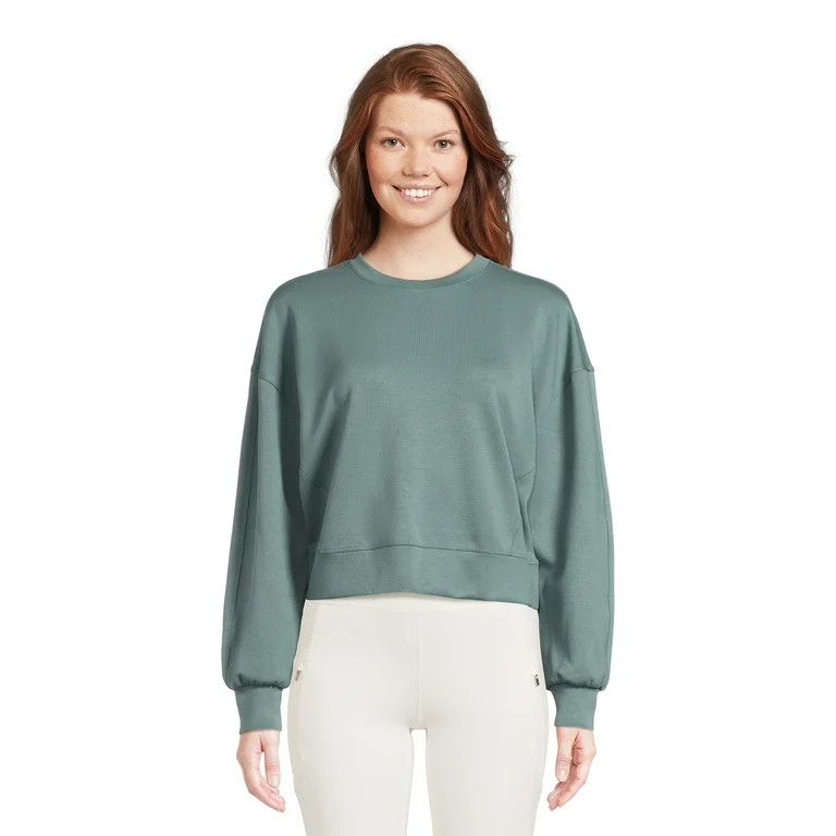 Avia Women’s Cropped Sweatshirt with Long Sleeves, Sizes XS-XXXL | Walmart (US)