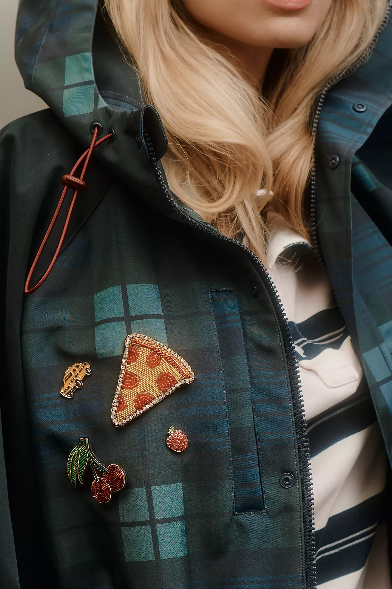 Large Beaded Icon Brooch | Anthropologie (US)