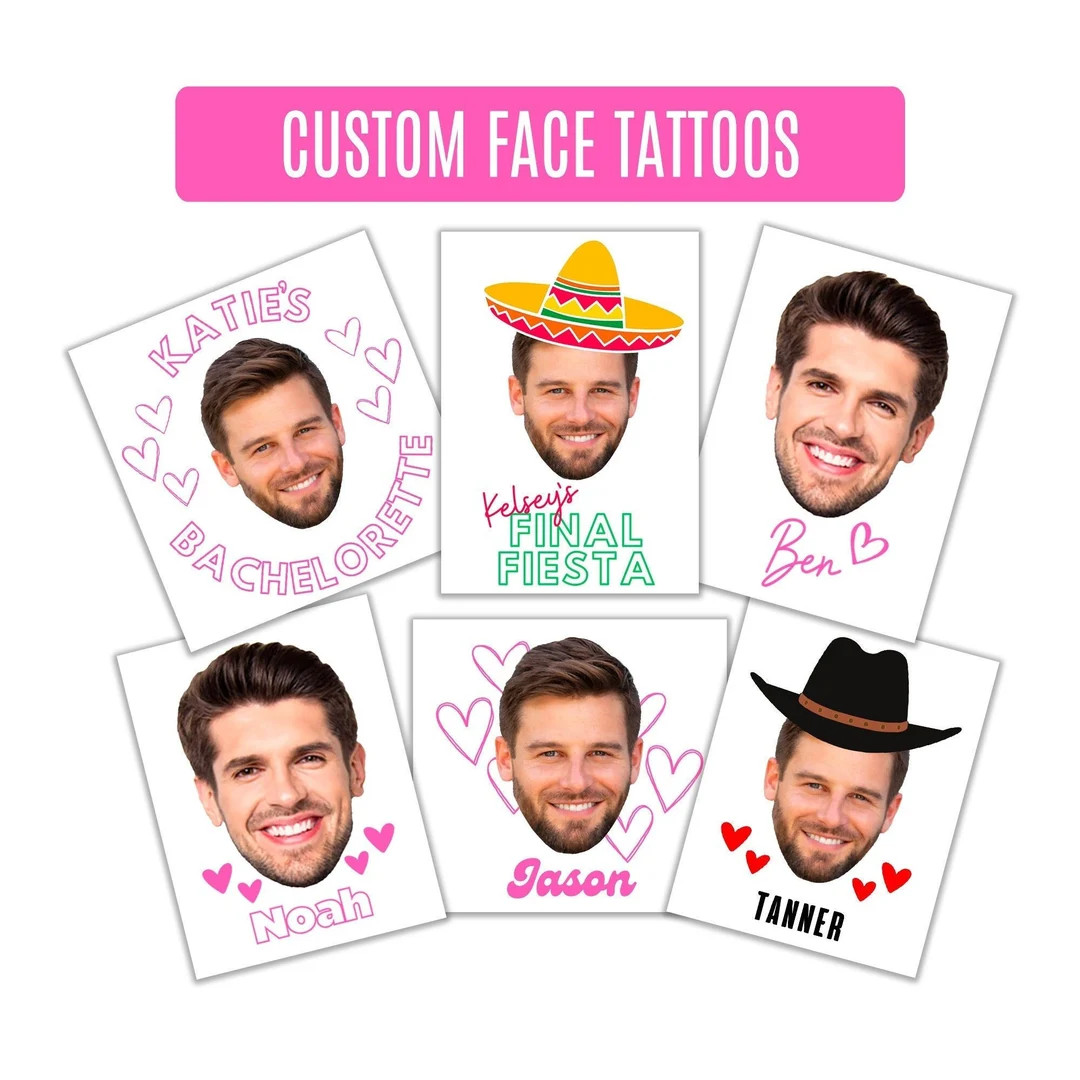 Custom Face Temporary Groom Tattoo Bachelorette Party QR Code Venmo Buy Bride Drink Tattoos Funny... | Etsy (US)