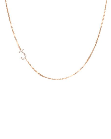 Zoe Lev Jewelry Personalized Asymmetric Diamond Initial Necklace in 14K Yellow Gold | Neiman Marcus