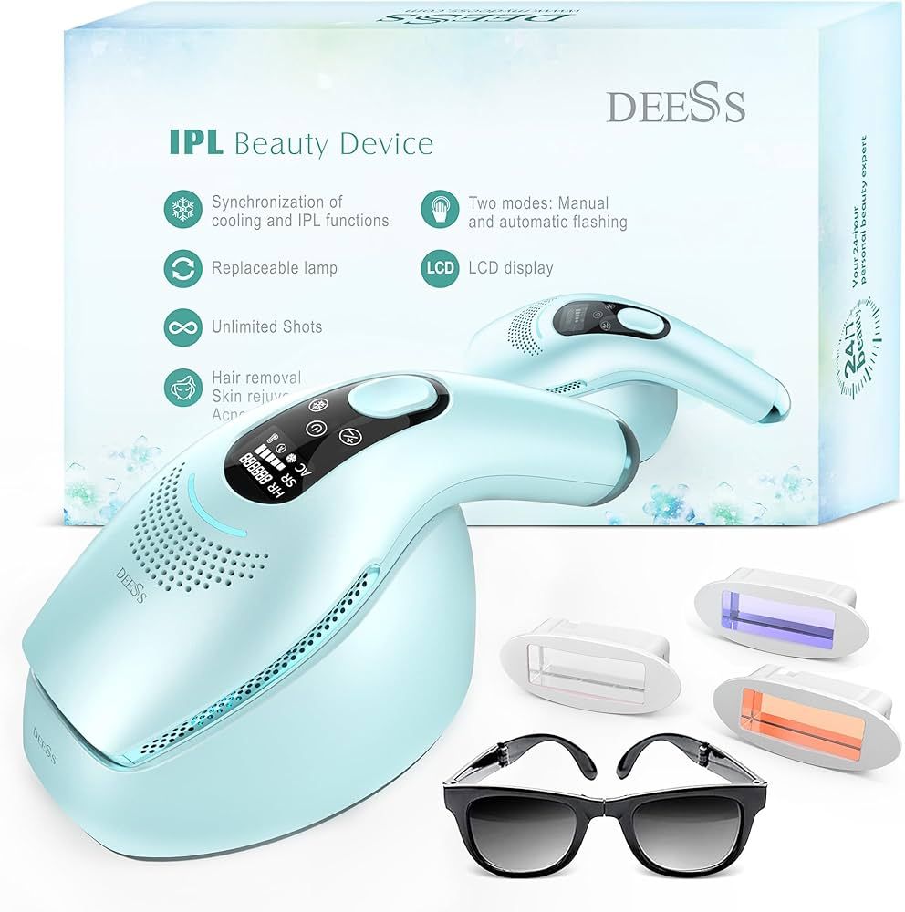 DEESS Laser Hair Removal for Women and Men, GP590 Unlimited Flashes Permanent IPL Hair Removal De... | Amazon (US)