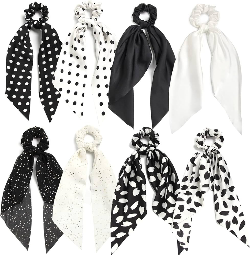 SUSULU Hair Scarf Scrunchies for Women Plain Hair Bobbles Solid Color Fabric Scrunchy Elastic Hai... | Amazon (US)