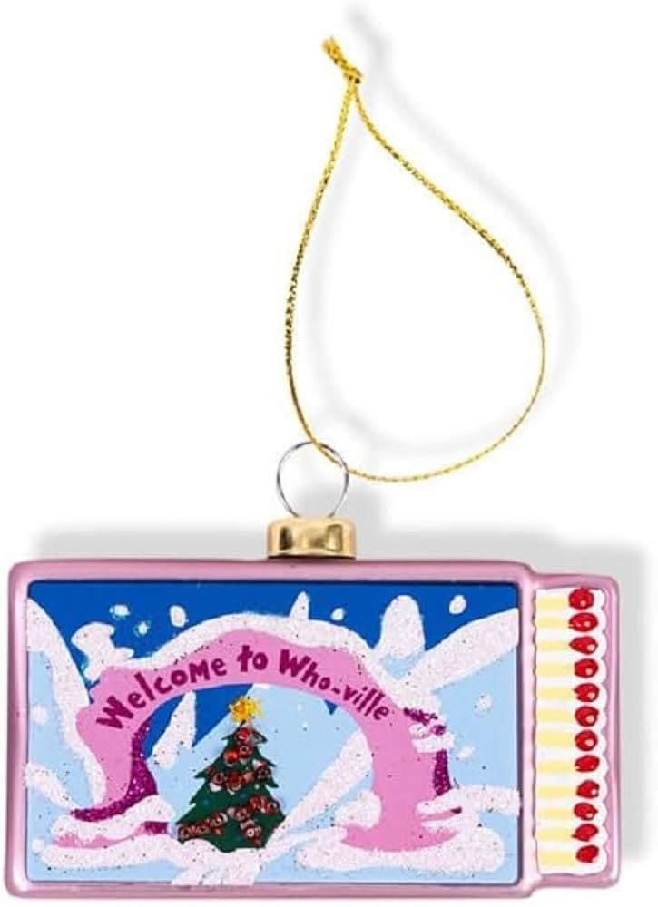 Furbish Glass Tree Decoration Decorative Hanging Ornament, Festive Stocking Stuffer - Whoville Ma... | Amazon (US)