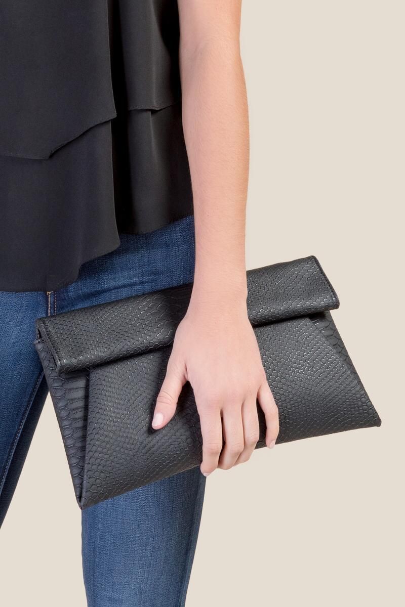 Angie Faux Snake Clutch | Francesca’s Collections