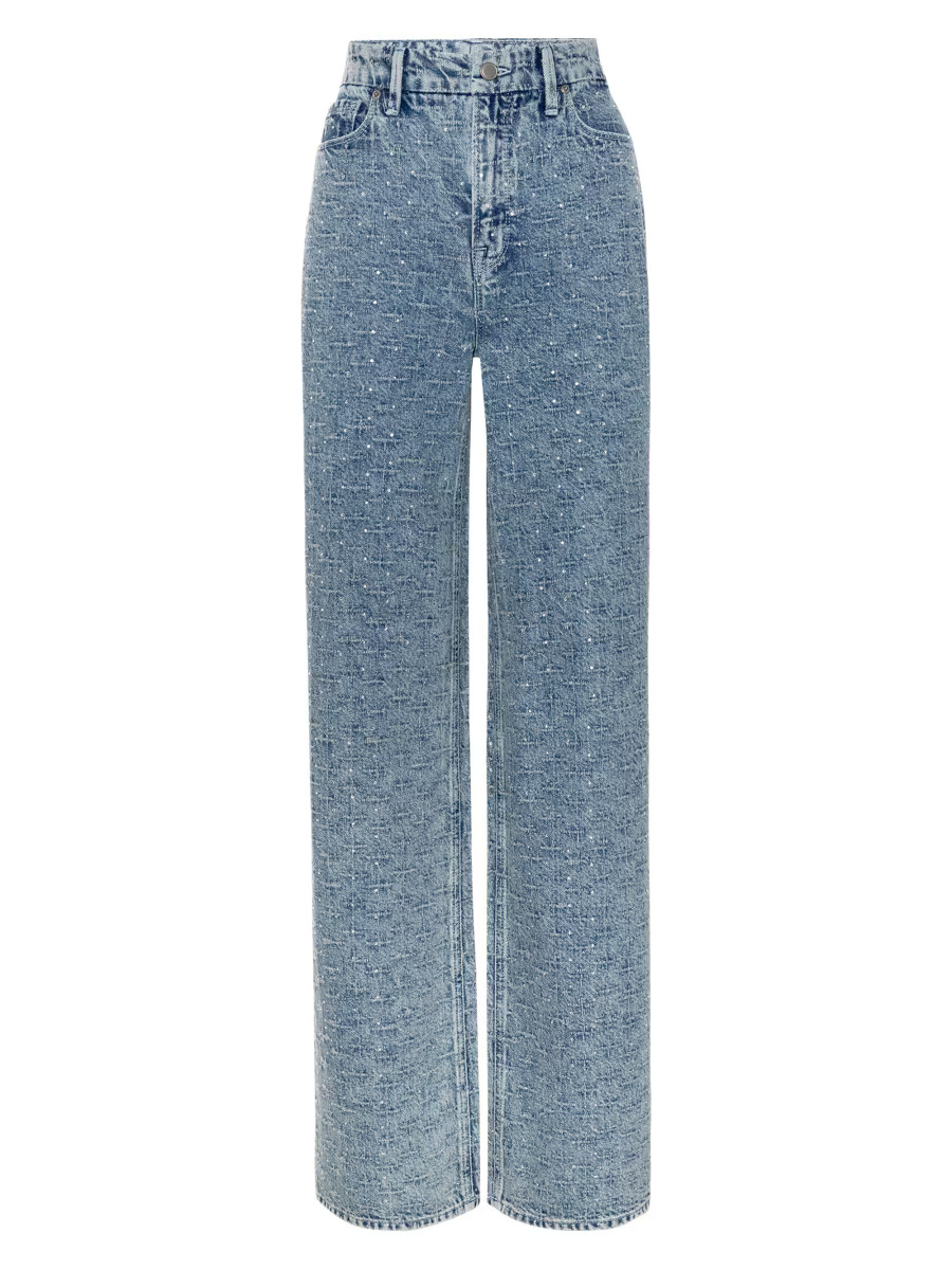 Good Skate Wide Crystal Jeans | Saks Fifth Avenue