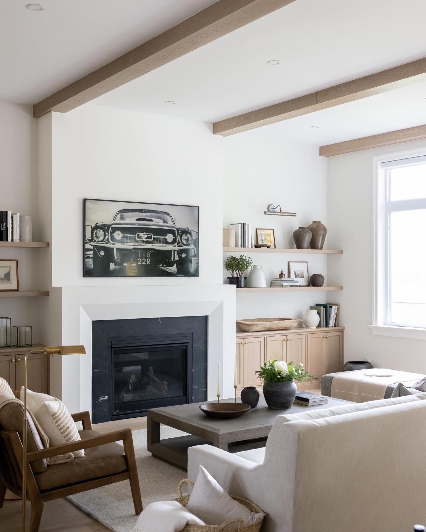 Living room and built-in shelf styling. 

#LTKhome #LTKfamily #LTKSeasonal