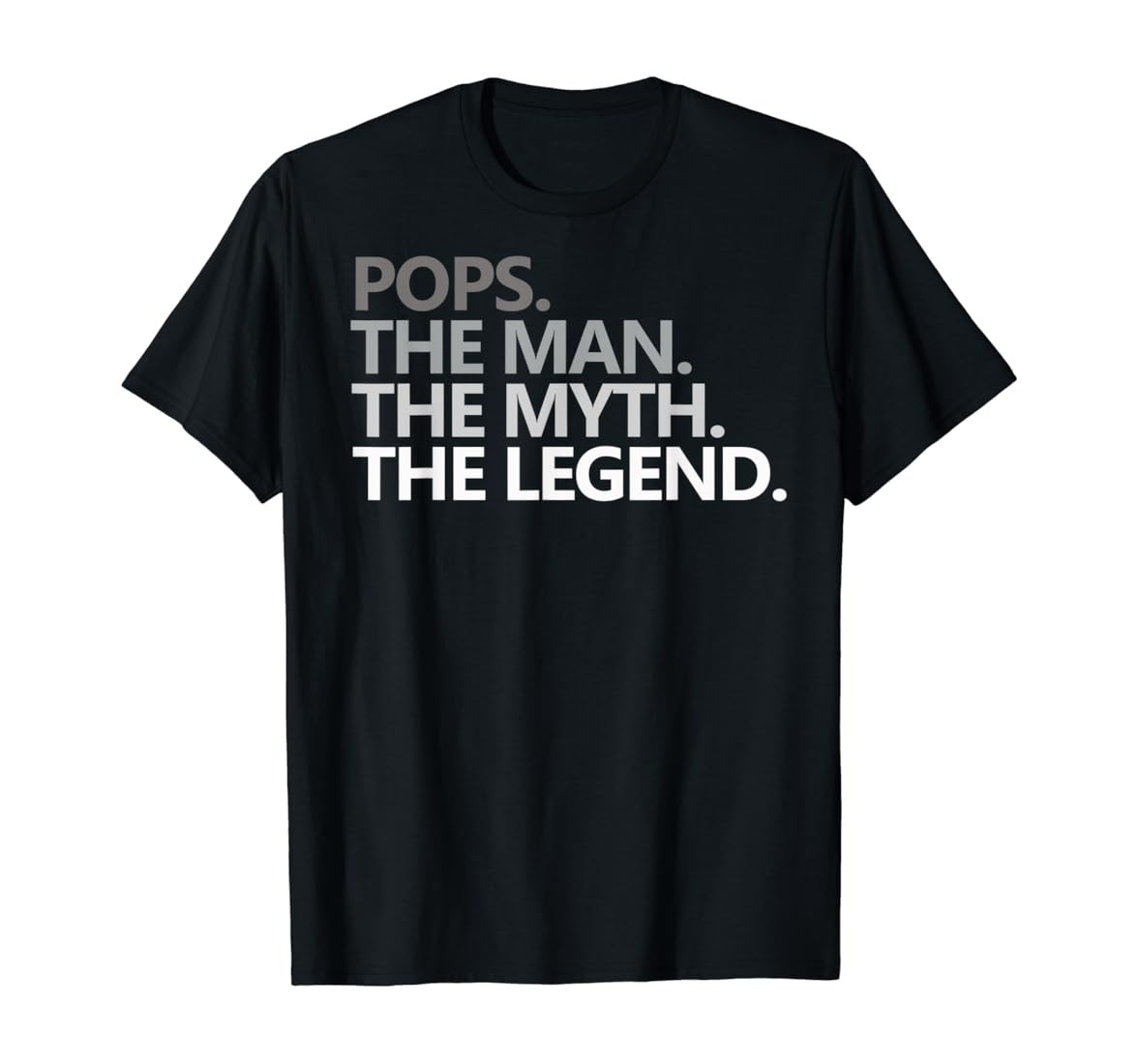 Mens POPS THE MAN THE MYTH THE LEGEND Father's Day Gift Grandpa T-Shirt | Amazon (US)