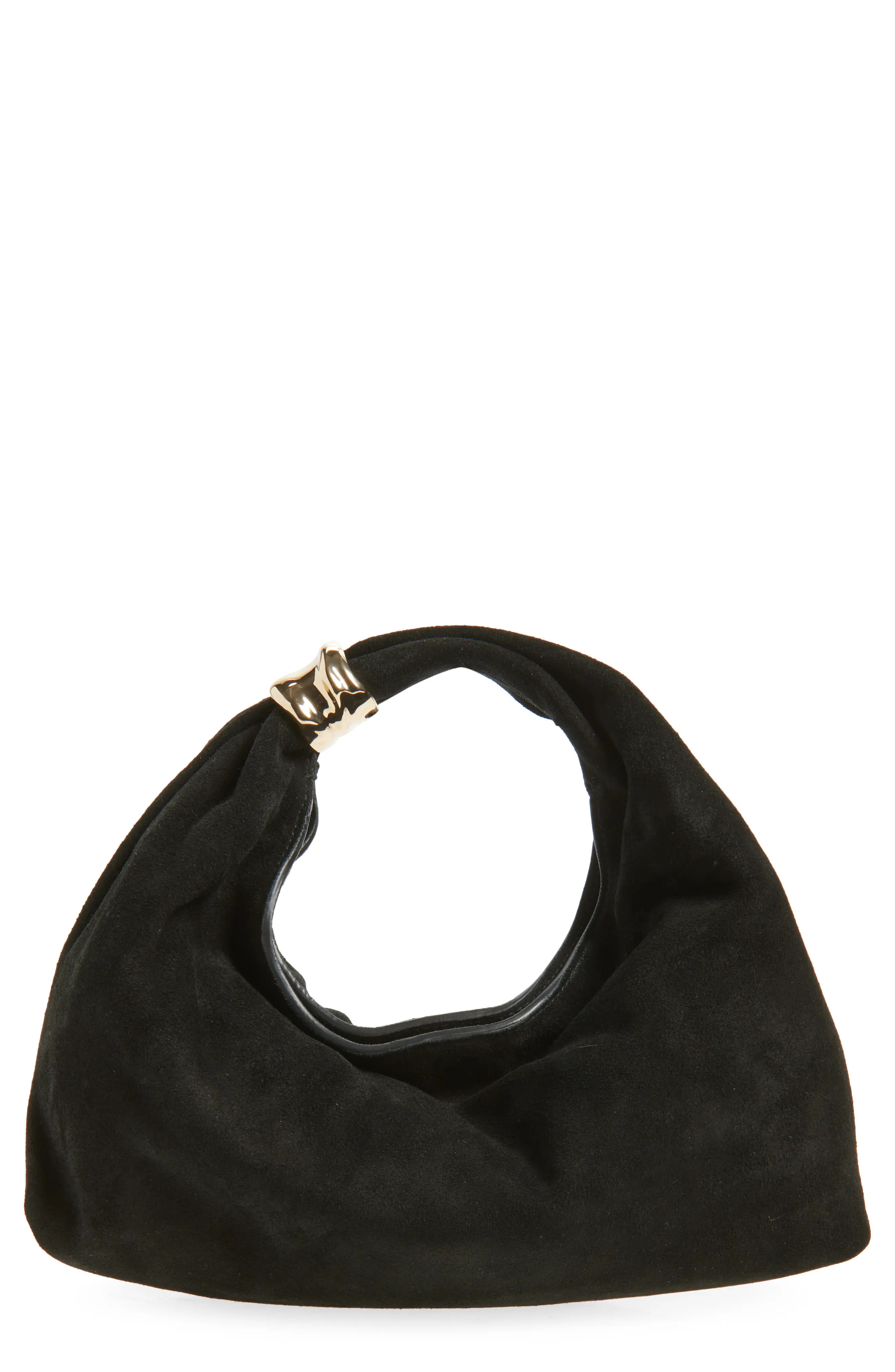 Madewell The Suede Mini Ring Pouch in True Black at Nordstrom Rack | Nordstrom Rack