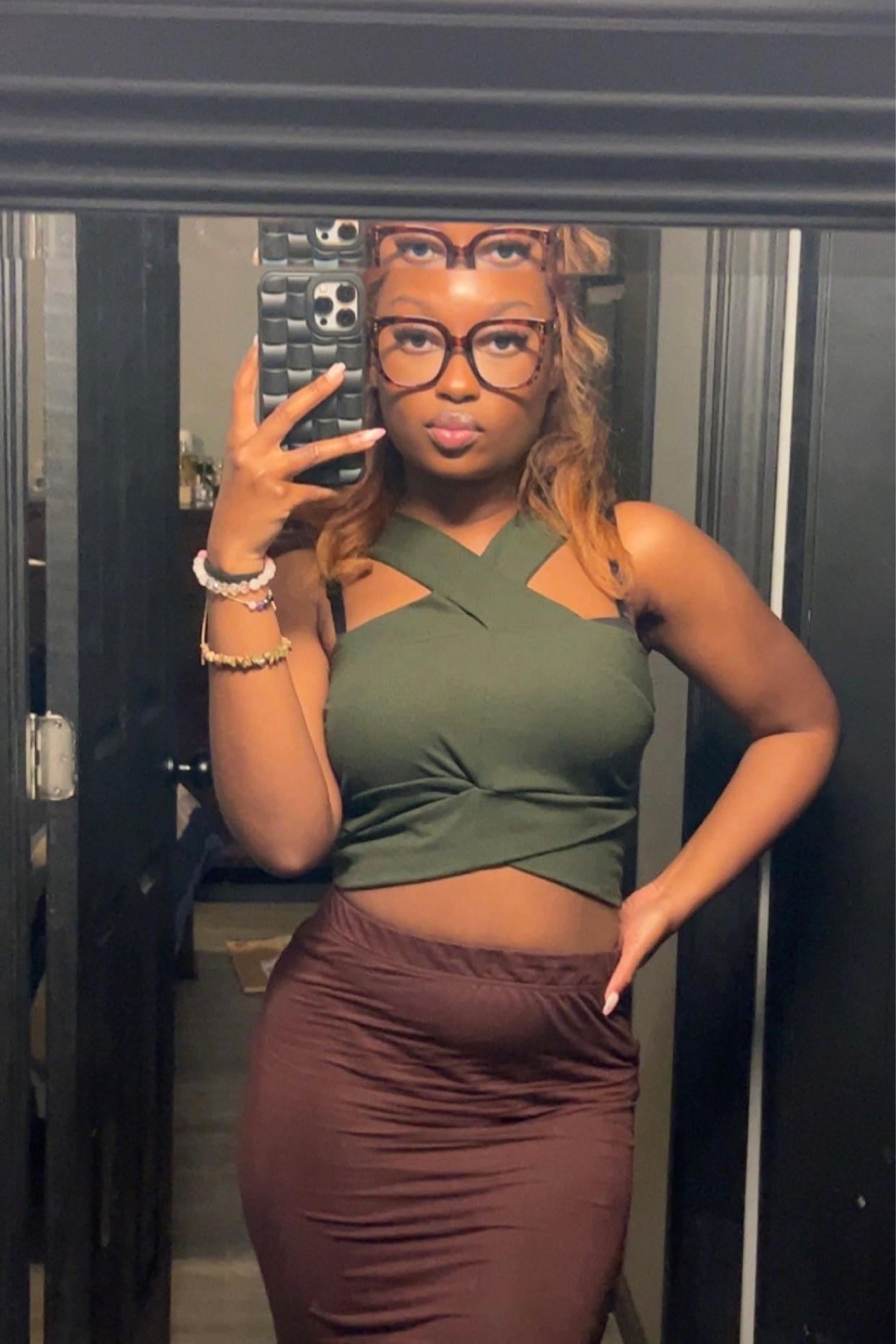 Spring day brunch outfit 🥂

Brunch, brunch outfit, daytime casual outfit, spring outfit ideas, green crop top outfit, earth tones outfit, brown skirt outfit idea

#LTKunder50 #LTKstyletip